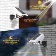 1pc Simulation Monitoring Solar Outdoor Lights, Motion Sensor Outdoor, Solar Security Light, For Front Door, Backyard, Steps, Garage, Garden