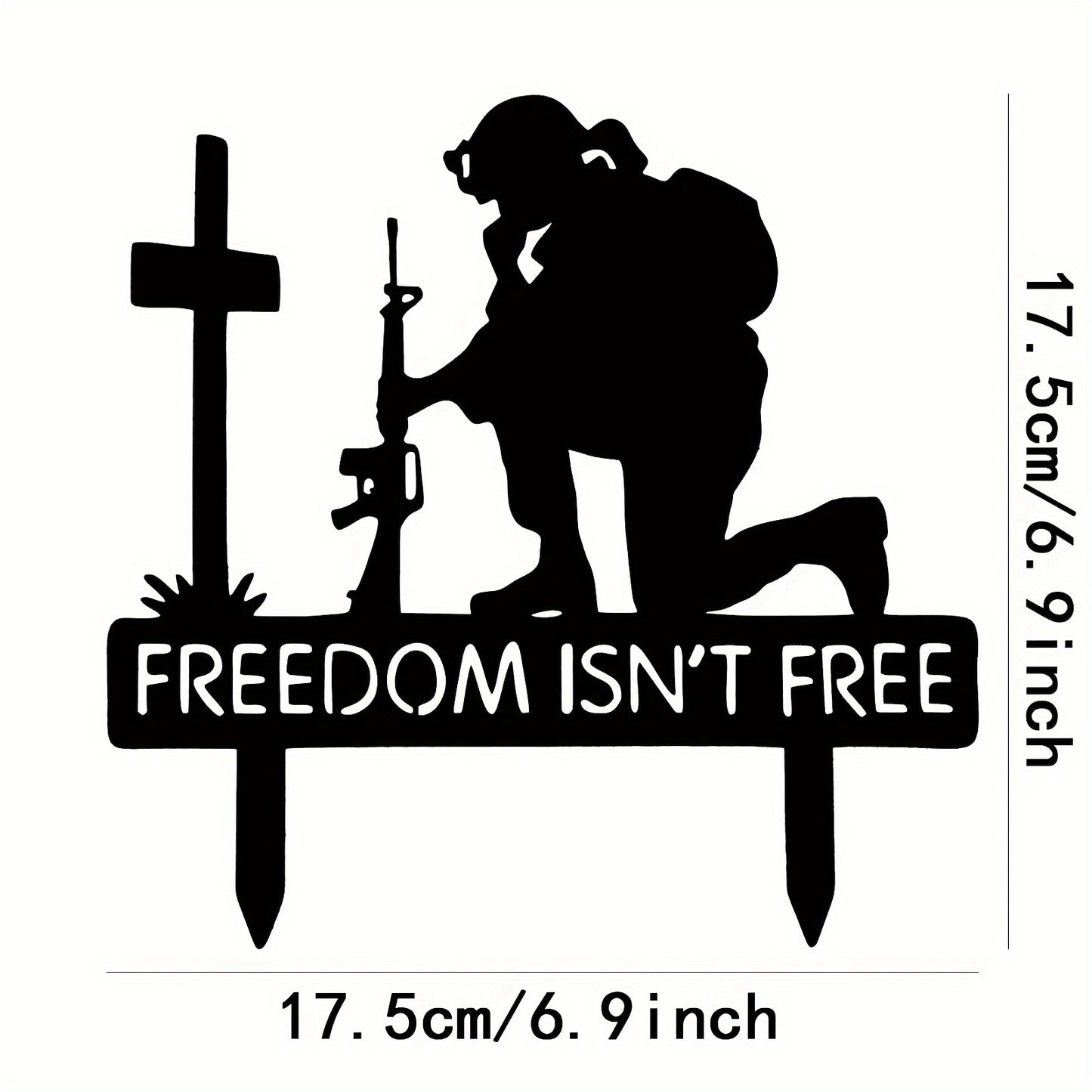 1pc, Soldiers Garden Ornament Patriotic Garden Stakes Fourth Of July Yard Art Deco Garden Stakes Soldiers Independence Day Statue Veterans Day Yard Ornament Outdoor Yard Lawn Patriotic Decoration