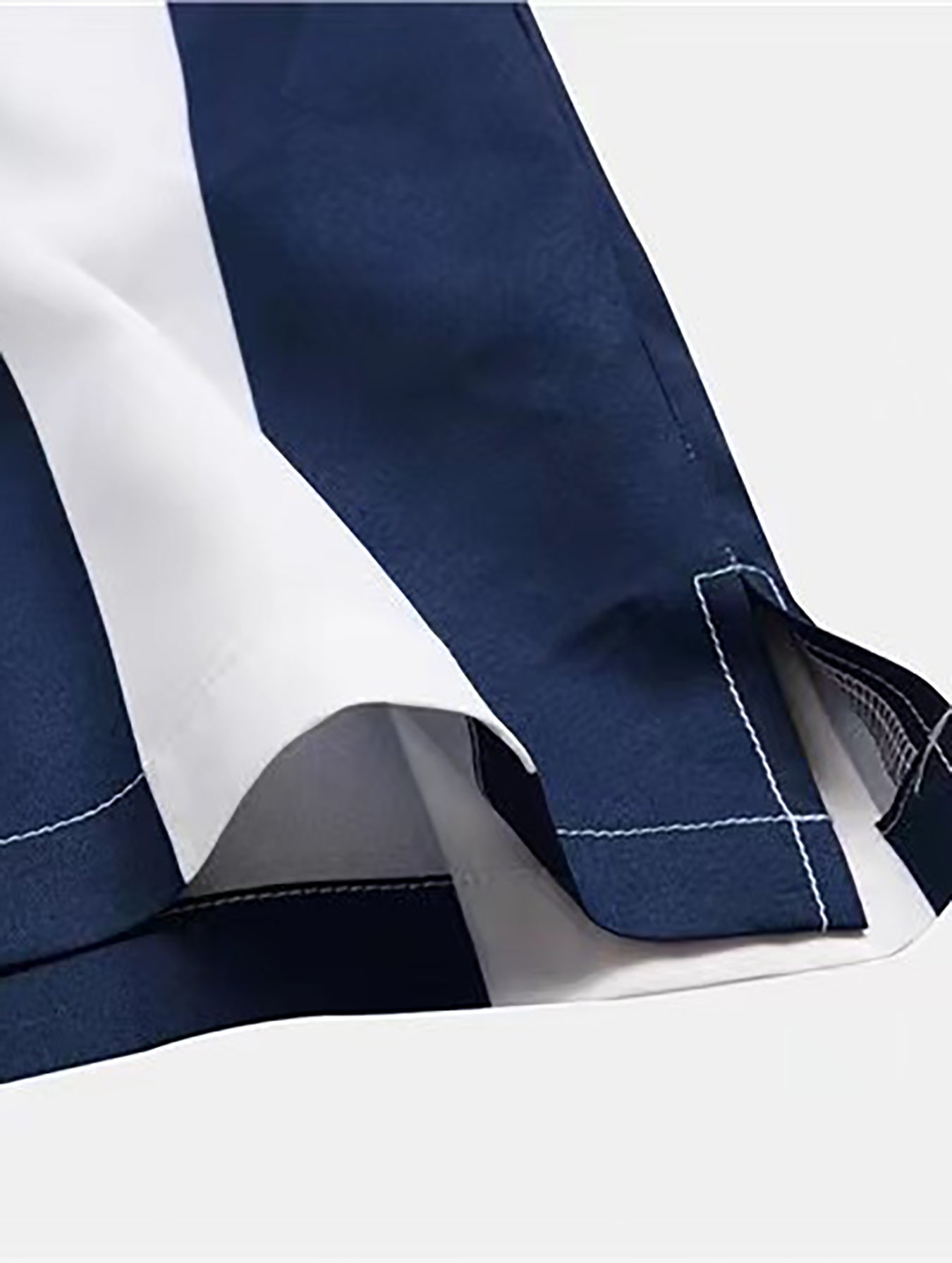 Mens Summer Short Sleeve Striped Shirting Shirt - Square Neck, Button Front, Regular Fit, Non-Stretch Polyester Fabric, Hand Wash or Dry Clean, Perfect for Weekend Casual Street Style