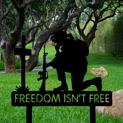 1pc, Soldiers Garden Ornament Patriotic Garden Stakes Fourth Of July Yard Art Deco Garden Stakes Soldiers Independence Day Statue Veterans Day Yard Ornament Outdoor Yard Lawn Patriotic Decoration