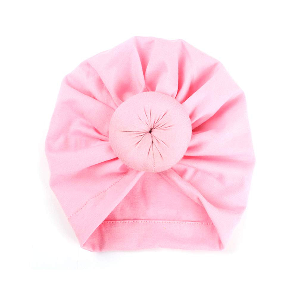 AKAISIHN Baby Turbans Newborn Girl Headwraps Baby Girl Beanie Hat with Bow Hospital Nursery Hat, 7Pcs Knot Baby Hat, Adjustable