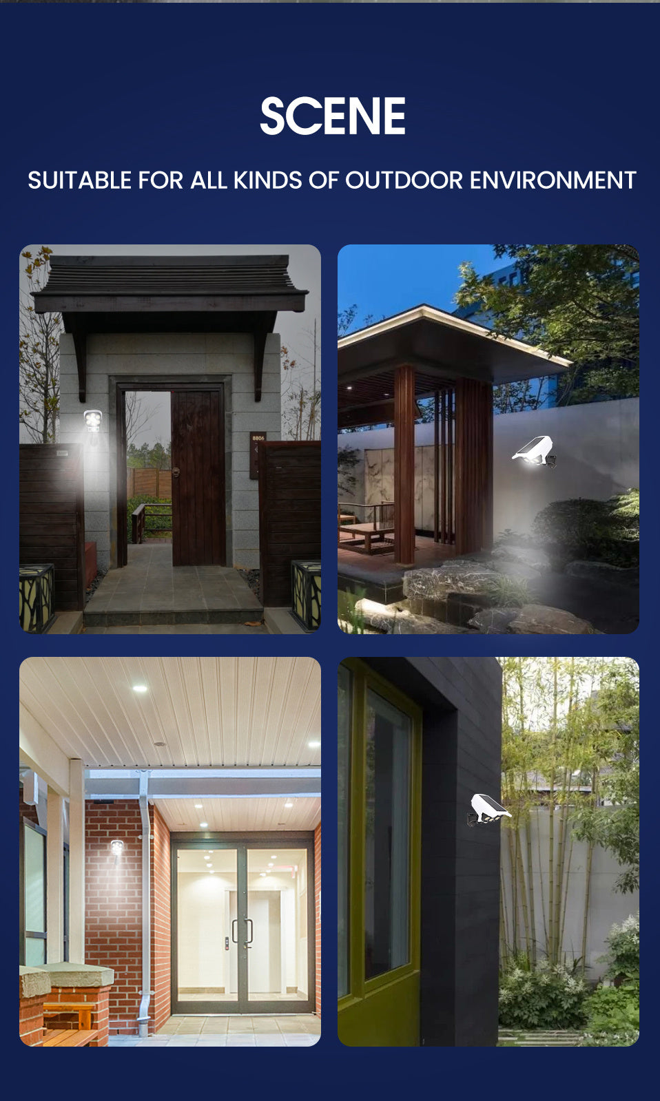 1pc Simulation Monitoring Solar Outdoor Lights, Motion Sensor Outdoor, Solar Security Light, For Front Door, Backyard, Steps, Garage, Garden