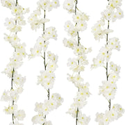 1pc 180CM/5.9ft Artificial Sakura, Fake Flowers Vine For Wedding Garden, Fake Rose Home Party Decoration Christmas Bridal Fake Silk Scrapbook Plants