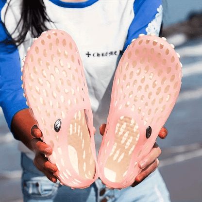 Breathable Unisex Garden Sandals - Non-Slip Summer Slides with Round Toe Design, Perfect for Outdoor Couples Wear