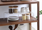 Retractable kitchen rack kitchen multi-layer storage single shelf