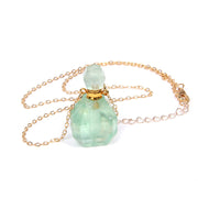 Perfume bottle crystal pendant necklace