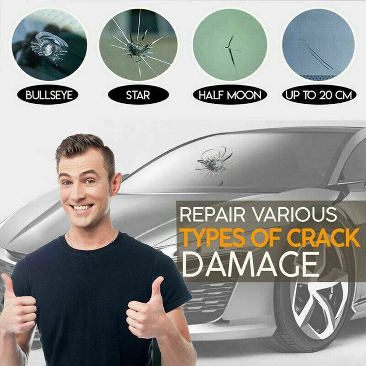 Car Glass Repair Kit Fix Car Glass Windshield Windscreen Chip Crack Repair Tools