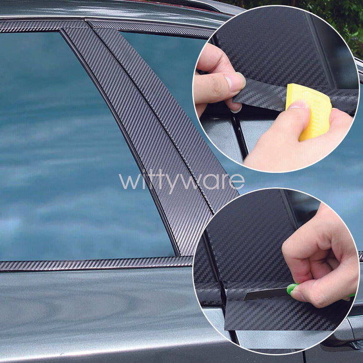 Carbon Fiber Car Sticker Protector Strip Door Anti Scratch Tape