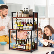 Multi-Functional Three-Storey Condiment Rack Kitchen Supplies Collection