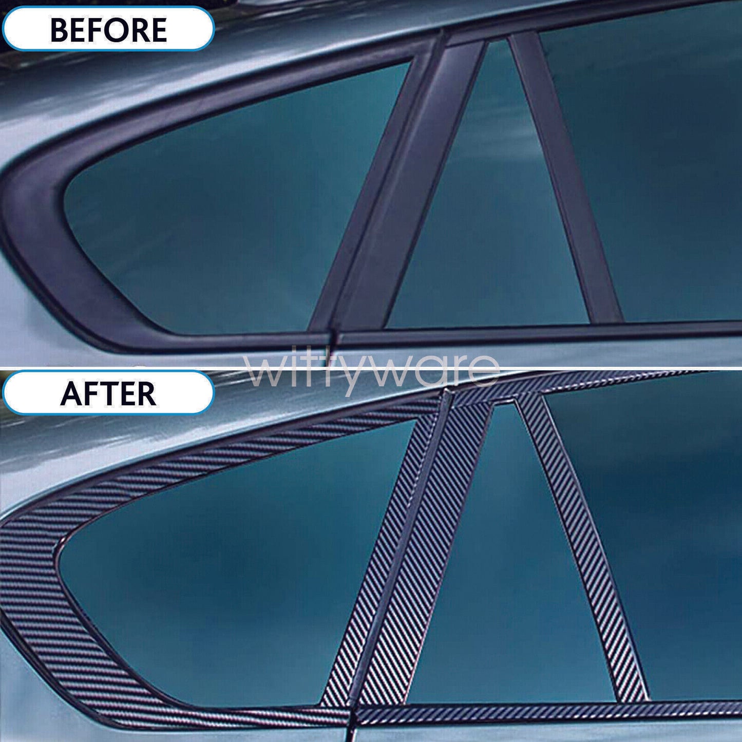 Carbon Fiber Car Sticker Protector Strip Door Anti Scratch Tape