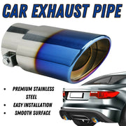 Car Exhaust Pipe Tip Rear Tail Throat Muffler Stainless Steel Round Accessories