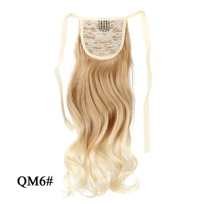 Leeons 20&#39;&#39; Synthetic Ponytail Hair pieces Heat Resistant Fiber Straight Ribbon Clip In Hair Extension 21 colors Brown Black