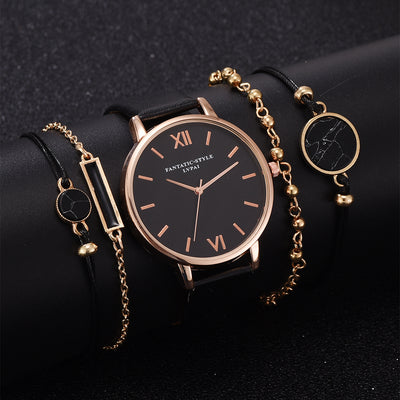 Watch Set Women 5pcs Woman Quartz Wristwatch