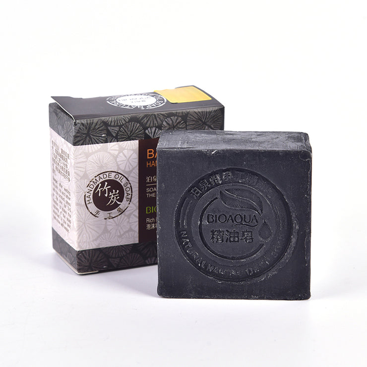 Natural Organic Herbal Essential Black Bamboo Oil Soap