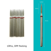 HYTOOS 10pcs/Set Nail Drill Bits Diamond Cutters