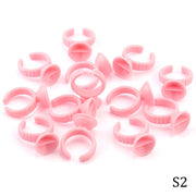 Wholesale 50/100Pcs Disposable Eyelash Extension Glue Rings