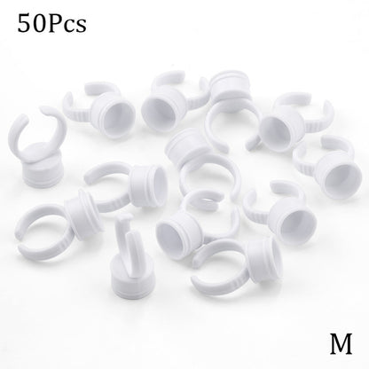 Wholesale 50/100Pcs Disposable Eyelash Extension Glue Rings