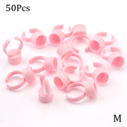 Wholesale 50/100Pcs Disposable Eyelash Extension Glue Rings