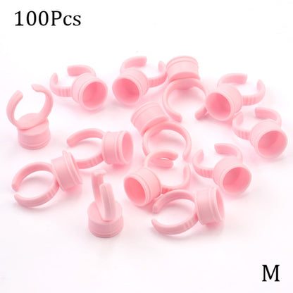 Wholesale 50/100Pcs Disposable Eyelash Extension Glue Rings