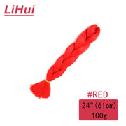 Lihui 24 Inches Jumbo Braid Synthetic Braiding Hair Ombre Jumbo Hair Extension For Women DIY Hair Braids Pink Purple Yellow Gray