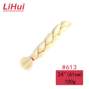 Lihui 24 Inches Jumbo Braid Synthetic Braiding Hair Ombre Jumbo Hair Extension For Women DIY Hair Braids Pink Purple Yellow Gray