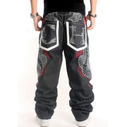 Men Street Dance Hiphop Jeans Fashion Embroidery