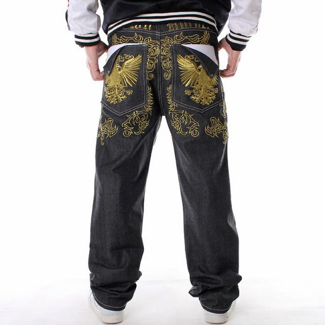 Men Street Dance Hiphop Jeans Fashion Embroidery