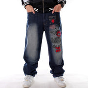 Men Street Dance Hiphop Jeans Fashion Embroidery