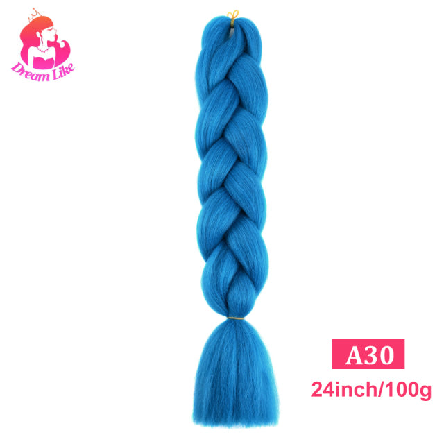 Dream Like 24 inch Ombre Color Synthetic Hair Braids Pre Stretched Wholesale