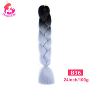 Dream Like 24 inch Ombre Color Synthetic Hair Braids Pre Stretched Wholesale