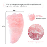 Natural Rose Jade Gua Sha Gouache Scraper Massager