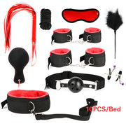 BDSM Kits Adults Sex Toys For Women Men Handcuffs Nipple Clamps