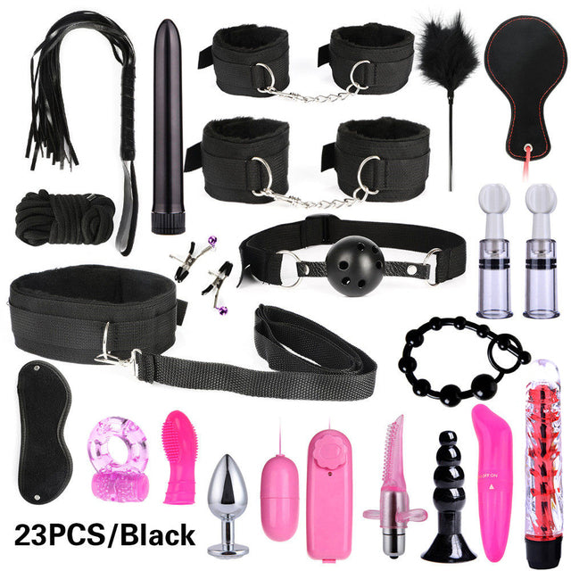 BDSM Kits Adults Sex Toys For Women Men Handcuffs Nipple Clamps