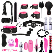 BDSM Kits Adults Sex Toys For Women Men Handcuffs Nipple Clamps