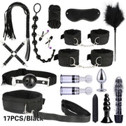 BDSM Kits Adults Sex Toys For Women Men Handcuffs Nipple Clamps