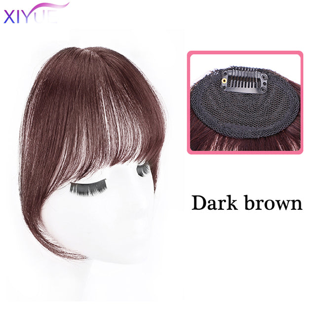 Black/Light Brown Clip In Hair Bangs Hairpiece Accessories Synthetic