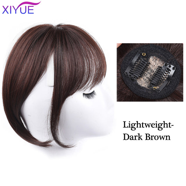 Black/Light Brown Clip In Hair Bangs Hairpiece Accessories Synthetic