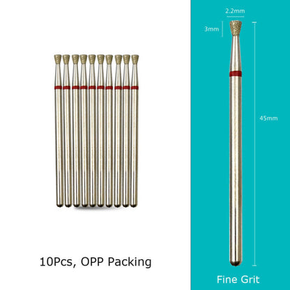 HYTOOS 10pcs/Set Nail Drill Bits Diamond Cutters