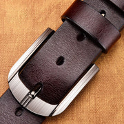 Genuine Leather For Men&#39;s High Quality Buckle Jeans Cowskin Casual Belts