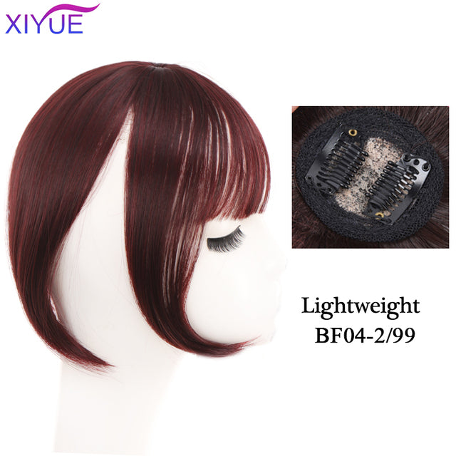 Black/Light Brown Clip In Hair Bangs Hairpiece Accessories Synthetic