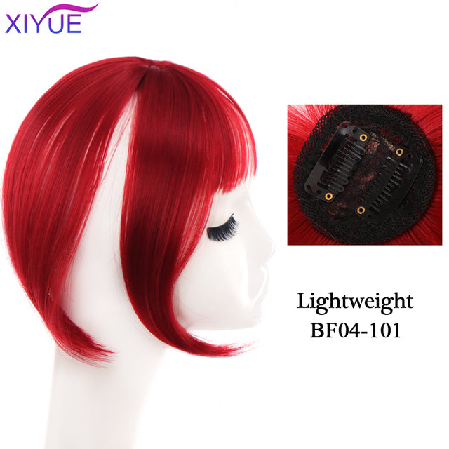 Black/Light Brown Clip In Hair Bangs Hairpiece Accessories Synthetic