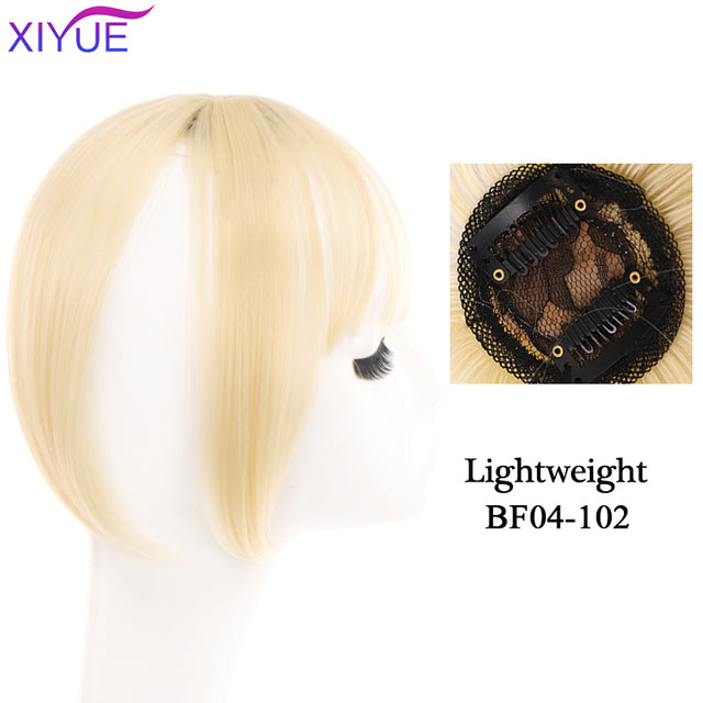 Black/Light Brown Clip In Hair Bangs Hairpiece Accessories Synthetic