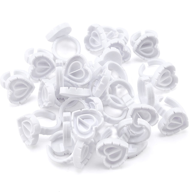 Wholesale 50/100Pcs Disposable Eyelash Extension Glue Rings