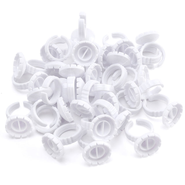 Wholesale 50/100Pcs Disposable Eyelash Extension Glue Rings