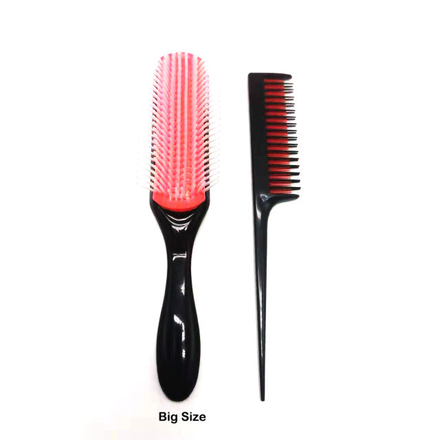 Hair Comb 9 &amp; 5-Row Detangling Hair Brush Rat Tail Comb