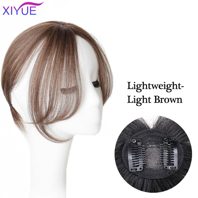 Black/Light Brown Clip In Hair Bangs Hairpiece Accessories Synthetic