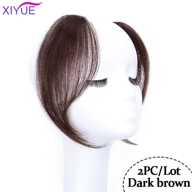 Black/Light Brown Clip In Hair Bangs Hairpiece Accessories Synthetic