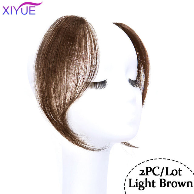 Black/Light Brown Clip In Hair Bangs Hairpiece Accessories Synthetic