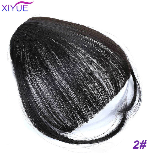 Black/Light Brown Clip In Hair Bangs Hairpiece Accessories Synthetic