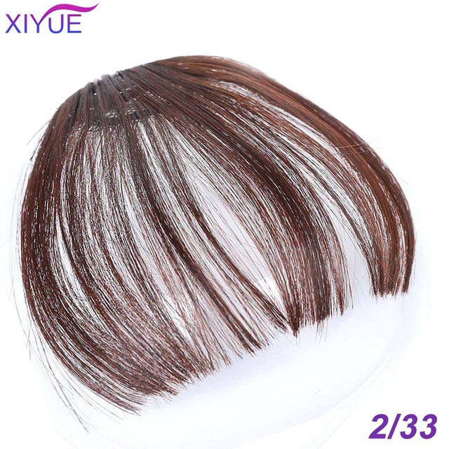 Black/Light Brown Clip In Hair Bangs Hairpiece Accessories Synthetic